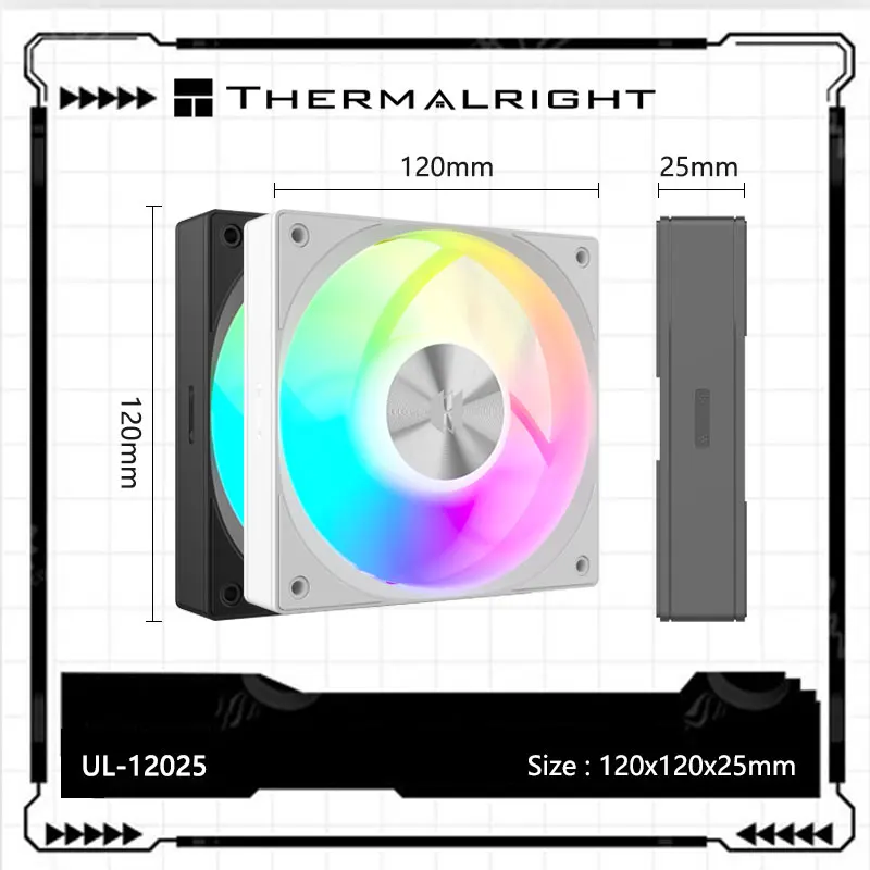 

UPSIREN UL-12025 Computer case cooling fan，120x120x25mm High performance cooling fan，Large air volume/hydraulic bearing