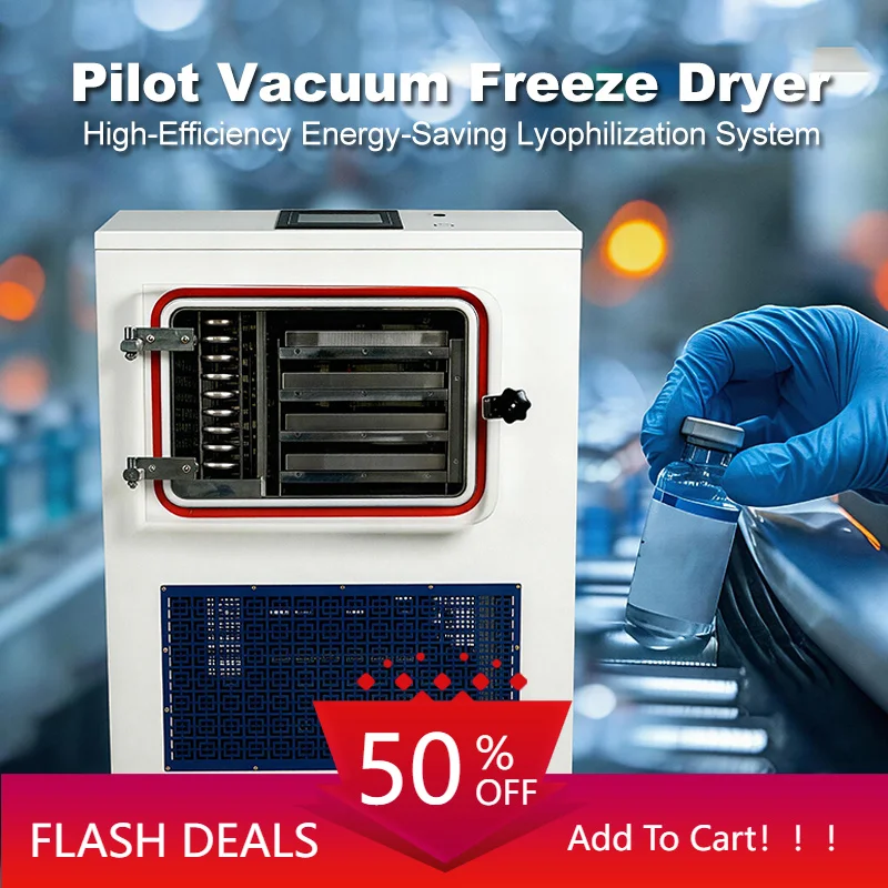 High Efficiency Pilot Vacuum Freeze Dryer for Herbal Extract Biological Product for Export Auto Stoppering  Customized