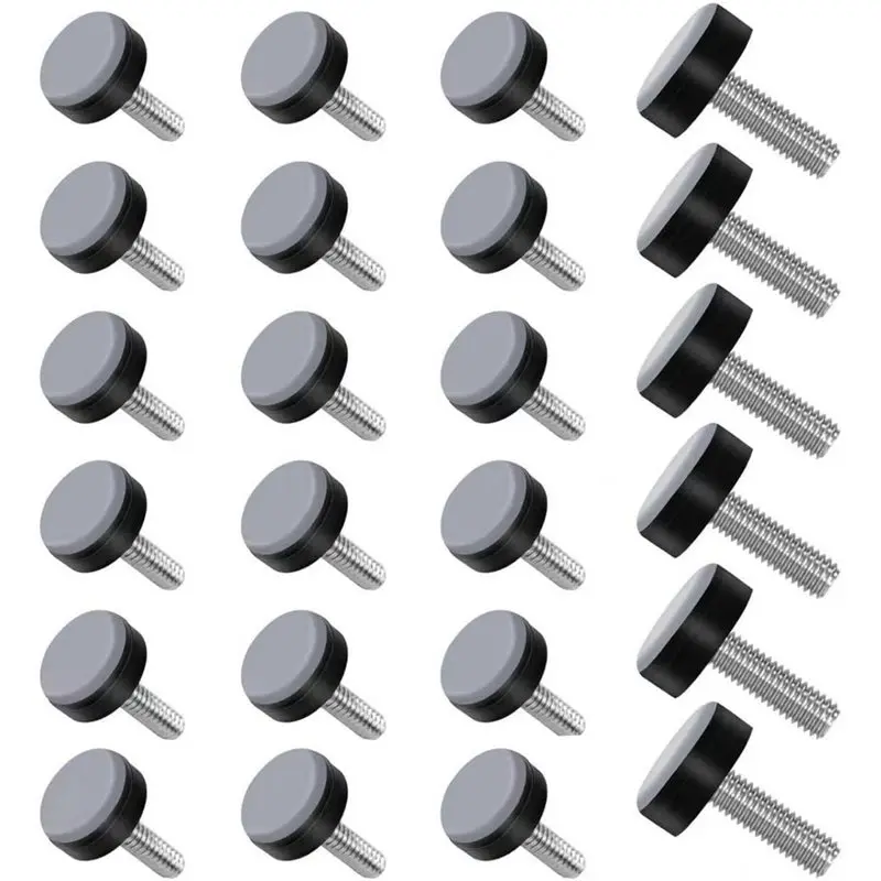 AAAN-Furniture Gliders Screws(24Pcs) With 6Mm Thread On Foot Pad For Legs For Legs Smooth Gliding And Floor Protection