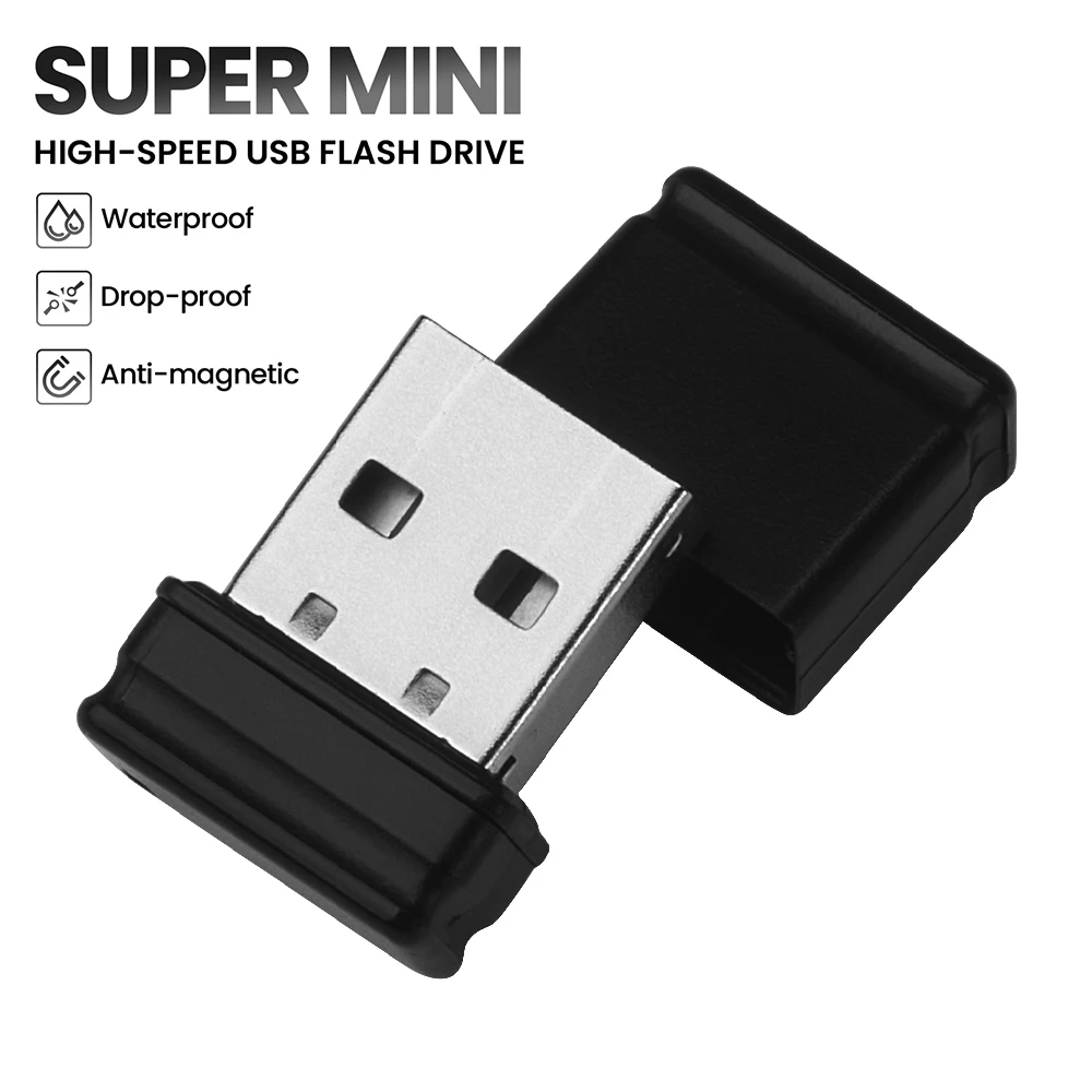 

New Mini Usb Flash Drive Pen Drives 64GB 32GB 16GB 8GB 4GB Black Pendrive 128GB High Speed Memory Stick U Disk Business Gift