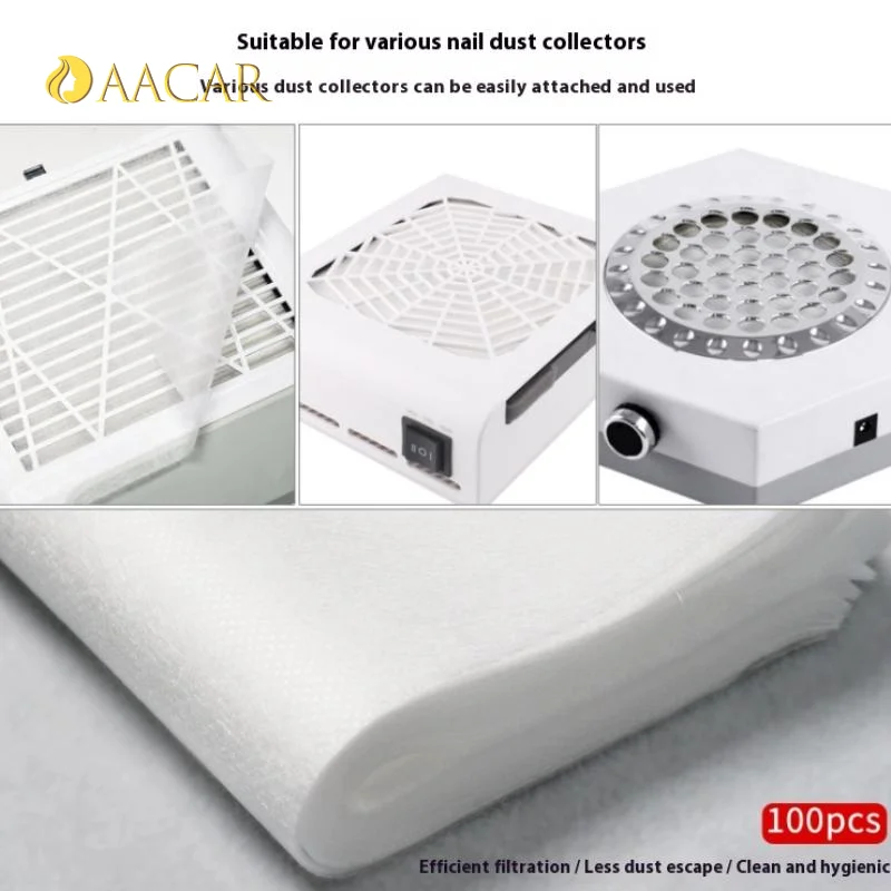 100 Stück professionelles Nagelbohrer-Staubsaugerzubehör, Staubabsaugung, Filterpapier, maßgeschneidert, staubdicht, Reinigungsbaumwolle für die Nagelpflege