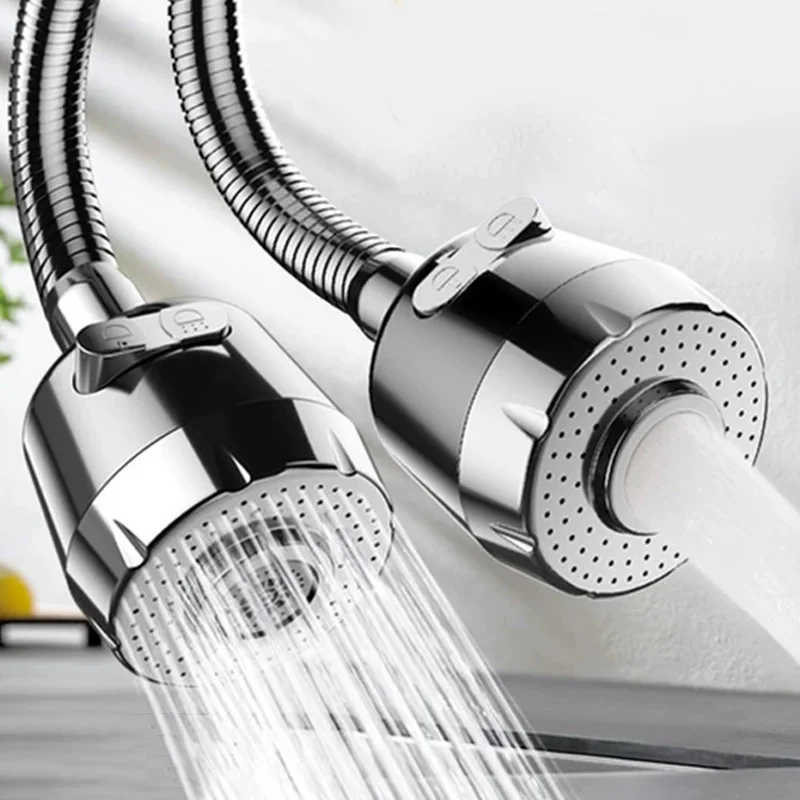 2/3 Modus Wasserhahn Extender 360 Grad Drehbare Wasserhahn Düse Adapter Hause Wasser Sparen Bubbler Küche Bad Wasserhahn Zubehör – Detail 6