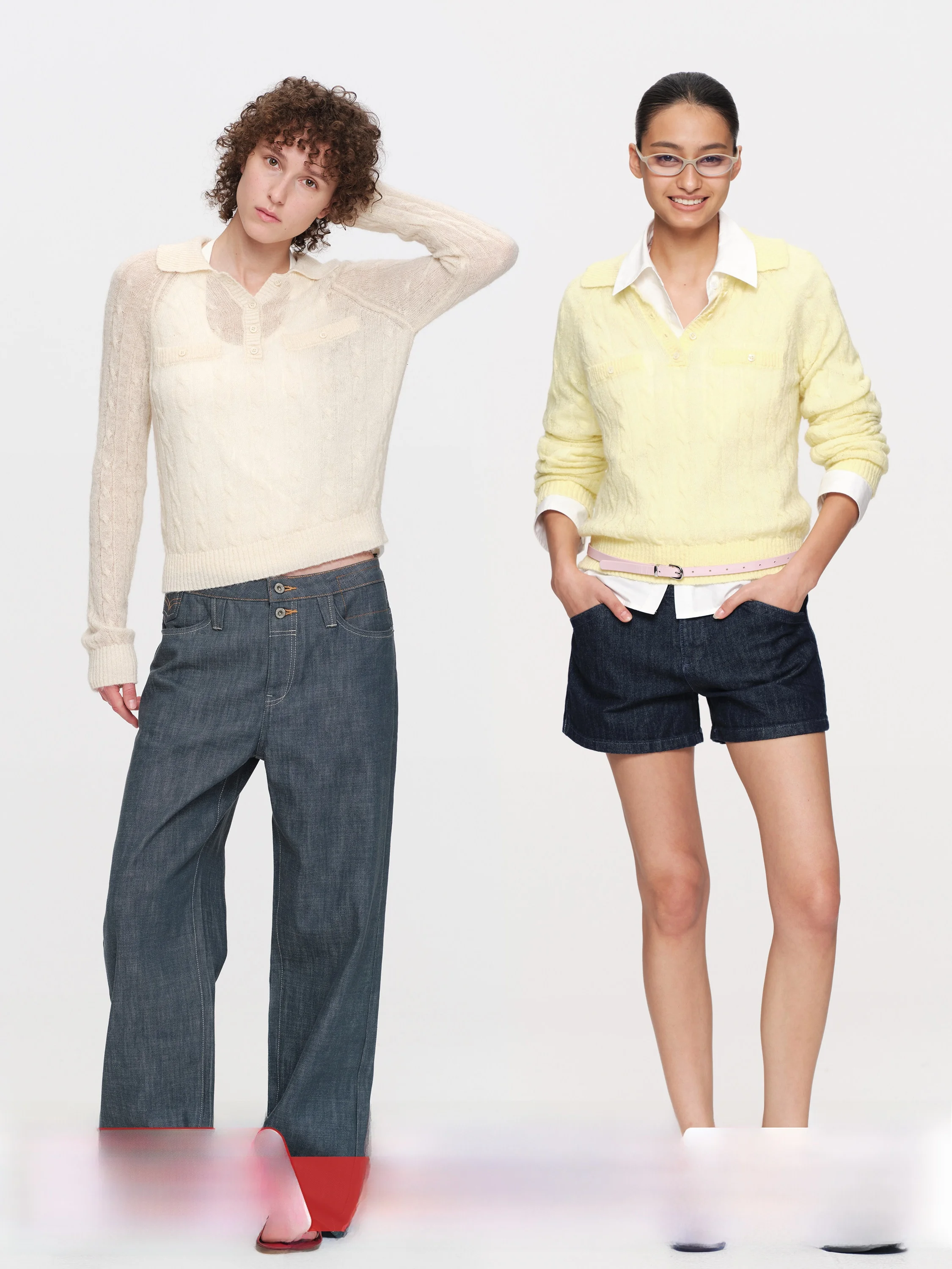 

SMIIILE Early Spring Neck Knitwear Long Sleeve Women's Sweater Comfortable Fit Crew Neck Pullover Thin Wool Blend