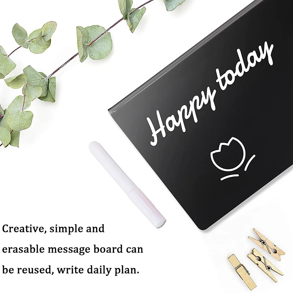 Perfect For Home 15 Pcs Acrylic Mini Chalkboard Sign For Food 4 X 3 Inch Small Chalkboard Sign Tabletop Chalkboard Signs