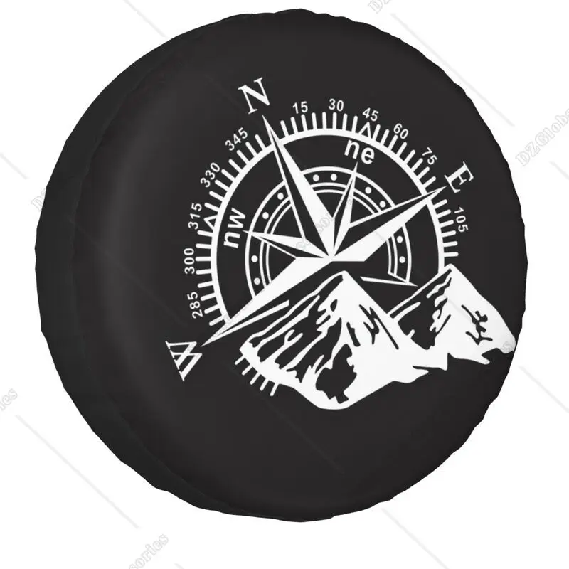 Compass Rose Navigate Mountain cubierta de neumático de rueda de repuesto para Toyota Land Cruiser Prado Jeep RV SUV 4WD 4x4 vehículo 14 "15" 16 "17"