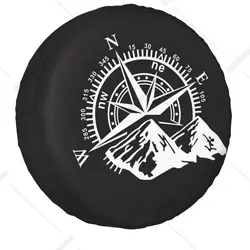 Compass Rose Navigate Mountain Spare Wheel Tire Cover for Toyota Land Cruiser Prado Jeep RV SUV 4WD 4x4 Vehicle 14