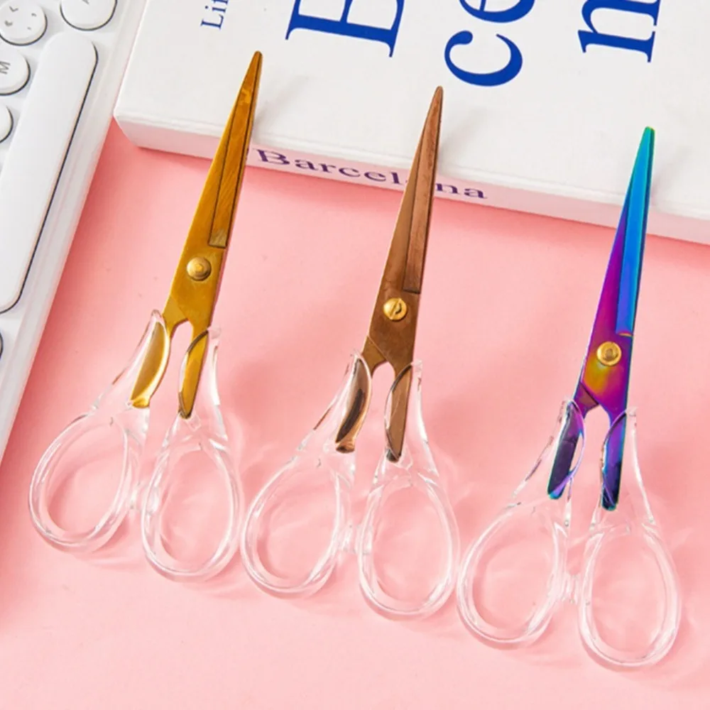 

Stylish Acrylic Rose Gold Multipurpose Scissors Stainless Steel 6 Inches Office Scissors Desktop Stationery for School Home