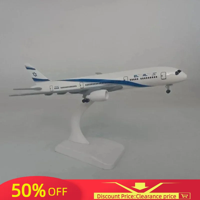 

Diecast B777 El Al Air Israel 1:400-20CM Airlines With Base Landing Gearsalloy Aircraft Plane Model Toy For Collection Toys Gift