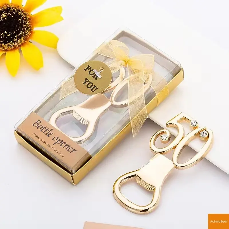 Various Bottle Opener with Numbers Wedding Gifts for Guests Anniversary Party Gifts Package Beer Opener Bar Decoration Tools