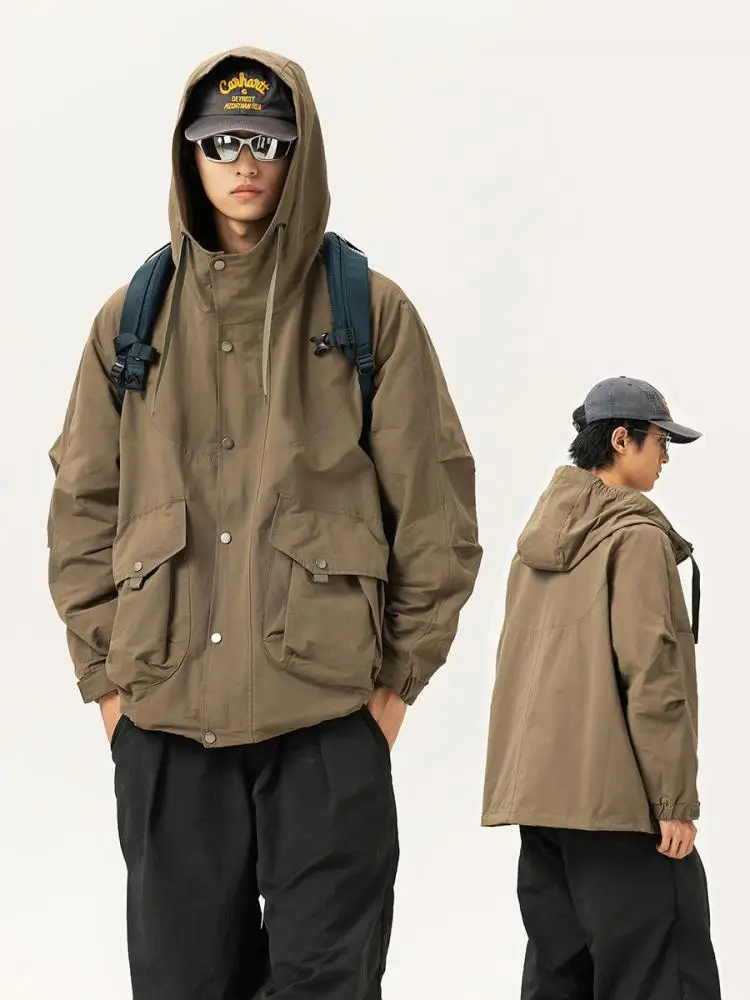 

American Style Retro Couple's Jacket 2024 Autumn Workwear Casual Loose Outdoor Mountaineering Men's And Women's Jackets