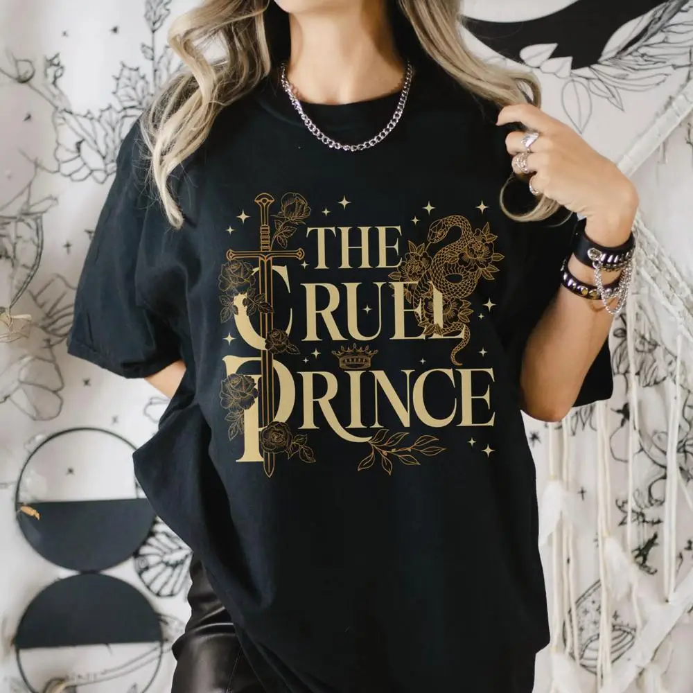 قميص الأمير القاسي كاردان وجود Bookish تي شيرت خيال فا قارئ تي شيرت هولي بلاك فوك أوف ذا إير ميرش حكاية خرافية داكنة Te #6