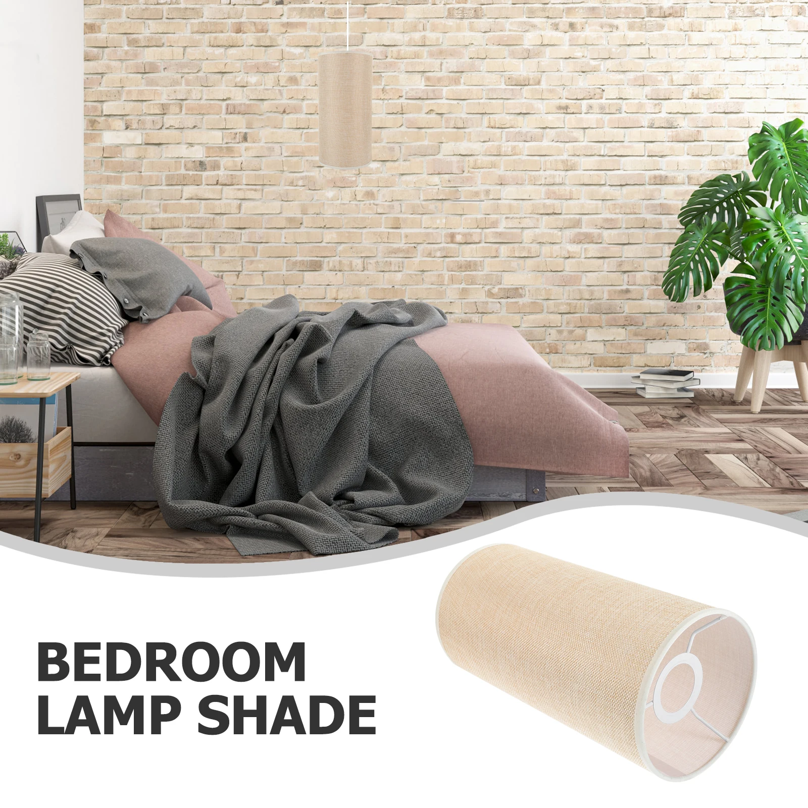 

Linen Lampshade 14x28cm Natural Cloth for Table Floor Lamps Drum Shade Wall Light Cover Replacement Home Decor