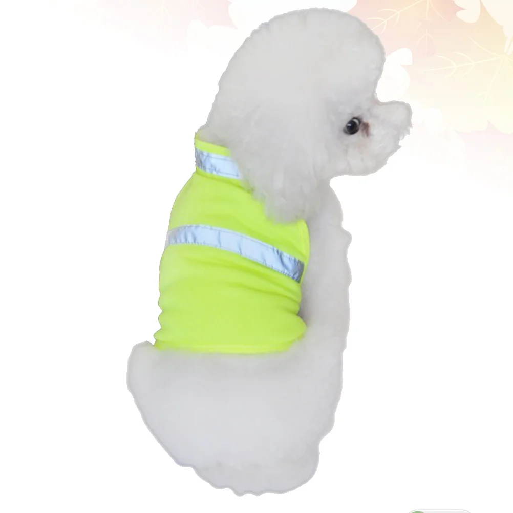 

Pet Reflective Safety Vest Fluorescent Yellow Adjustable Lightweight Breathable For Dog Walking Running Hiking Outdoor