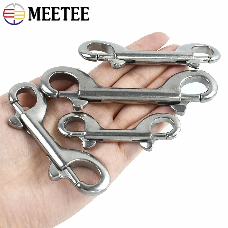 

2/5Pcs 304 Stainless Steel Double Ended Eye Bolt Buckles Scuba Diving Snap Hook Quick Draw Link Carabiner Hardware Accessories