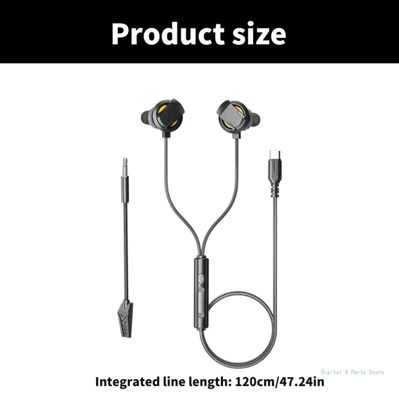 Cuffie auricolari da gioco M17F RX5 con microfono flessibile per giocatori mobili