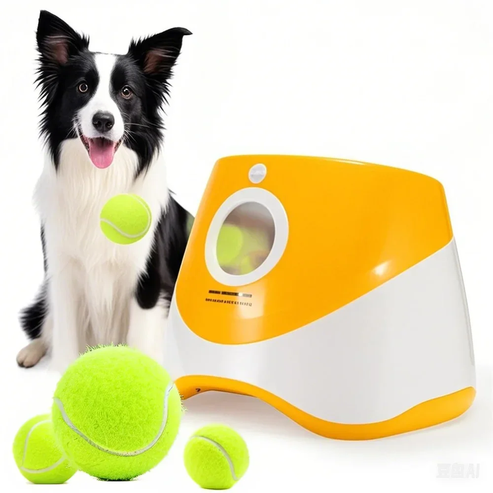 

Dog Launcher Tennis Automatic Throwing Interactive Toy USB Rechargeable Catapult Fun Chase Game for Dogs Pinball Machine Style