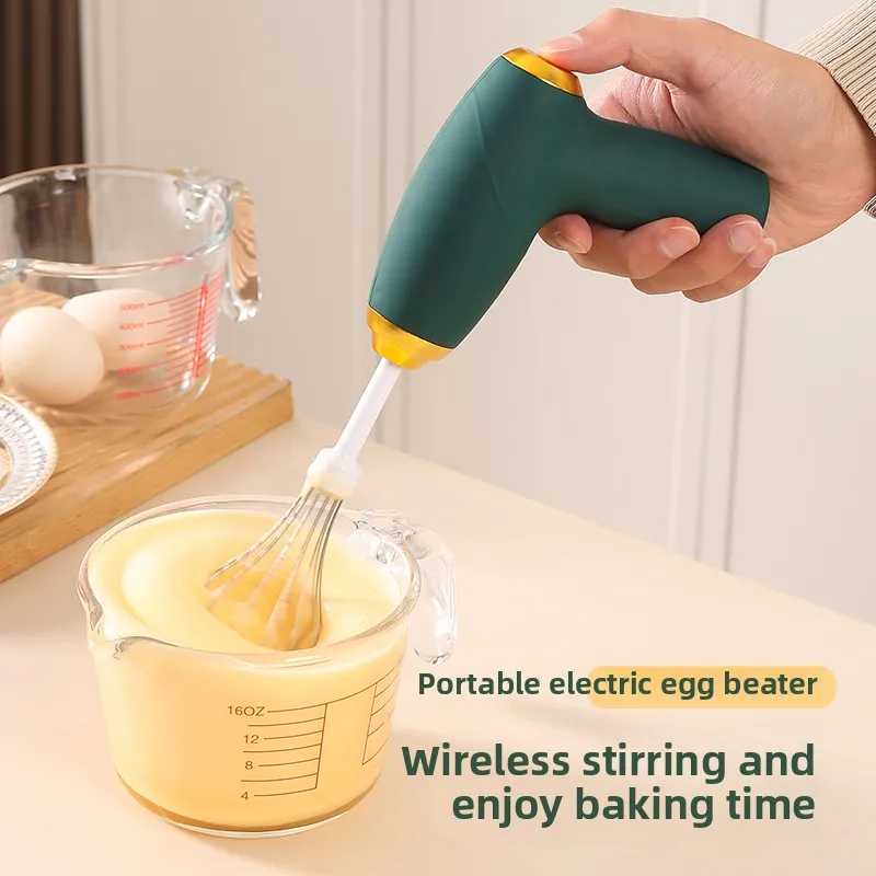 Electric milk frother, USB charging electric mixer, portable egg beater, batter, jam, cream mixer, kitchen tools