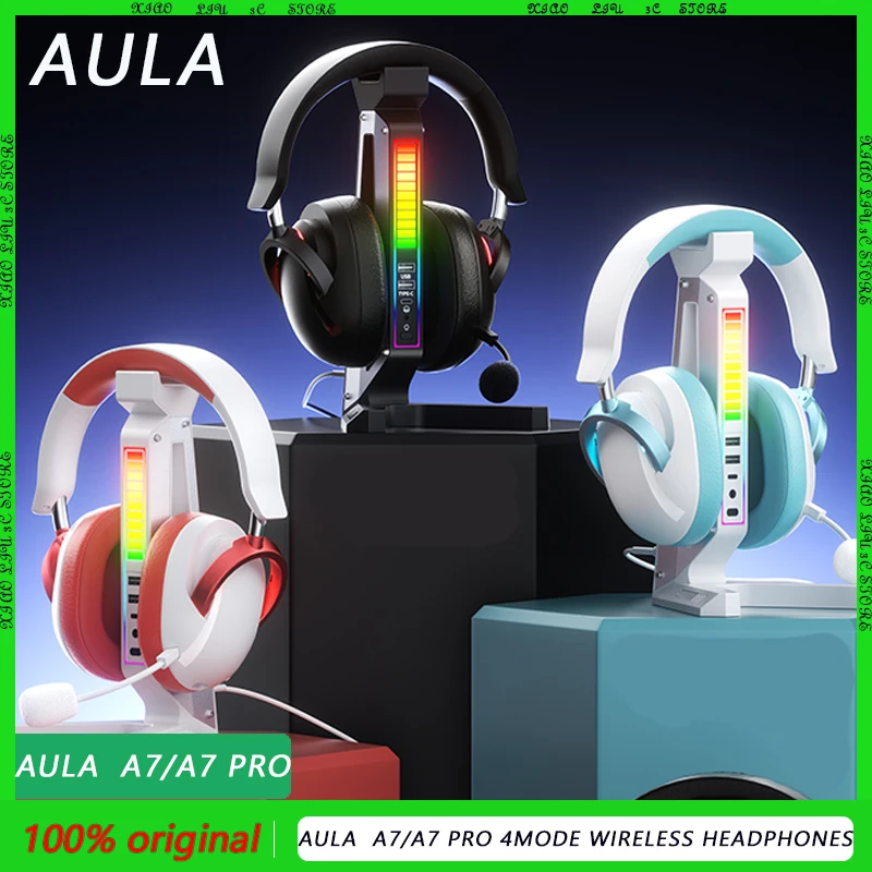 

AULA A7/A7 Pro 4-режимные беспроводные наушники Bluetooth игровая гарнитура Surround 7.1 звуковой эффект FPS наушники для ПК/переключателя/PS5