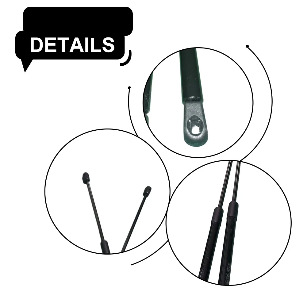 Tailgate Spring Lift Support Struts 2 pcs for Ssangyong For Korando 2002-2017 Black ABS Direct Fit Replacement