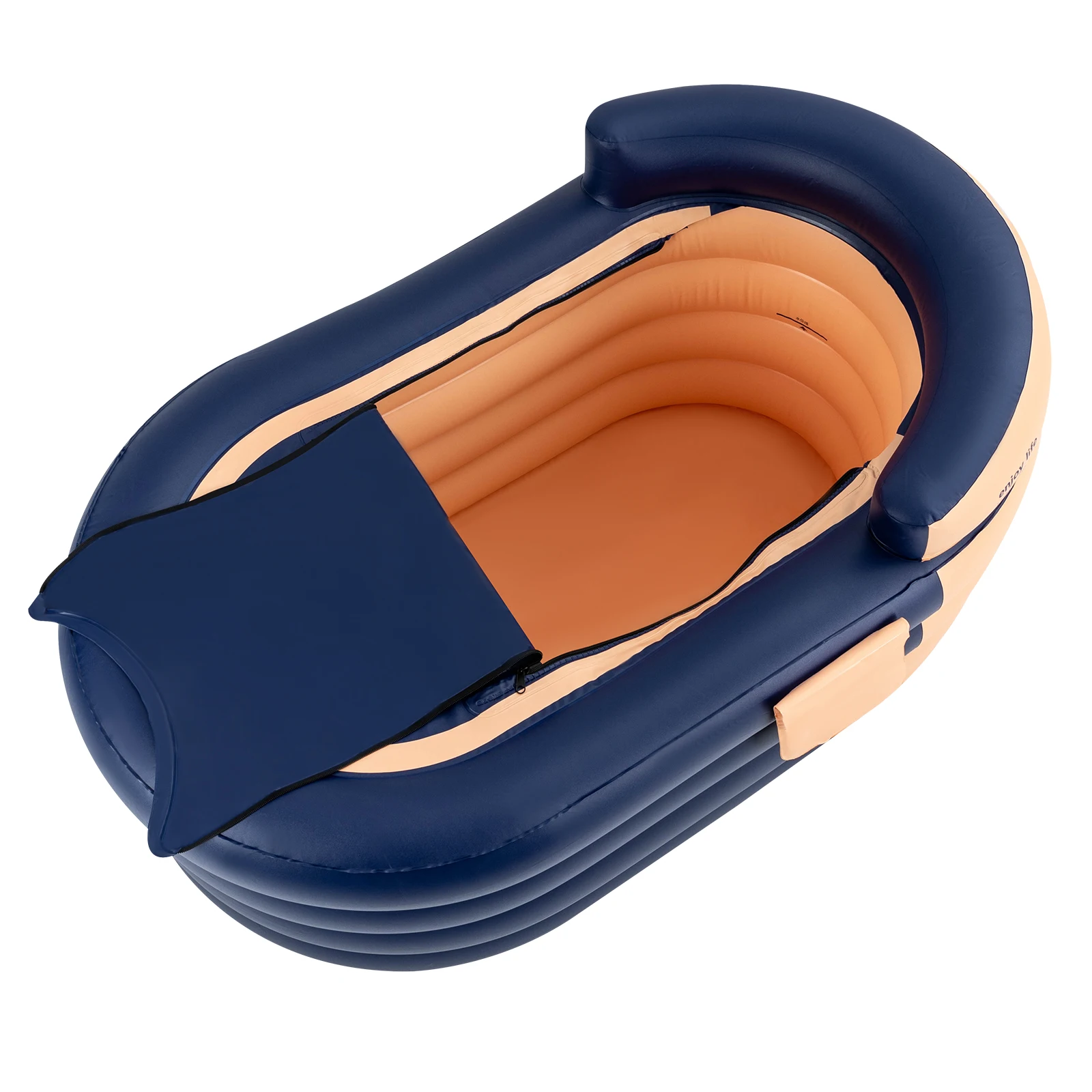 حوض استحمام للكبار قابل للنفخ بقدرة 30 وات (الحجم: 84*140*74 سم) مع مضخة هواء كهربائية لاسلكية، مناسبة لحمام الماء الساخن وحمام الثلج #4