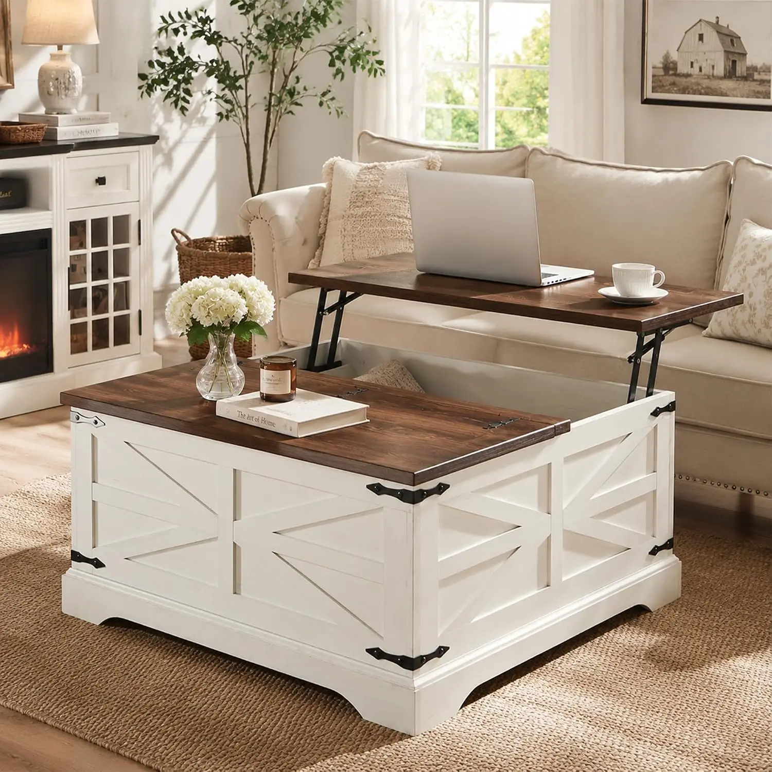Farmhouse Square Lift-Top Coffee Table 36