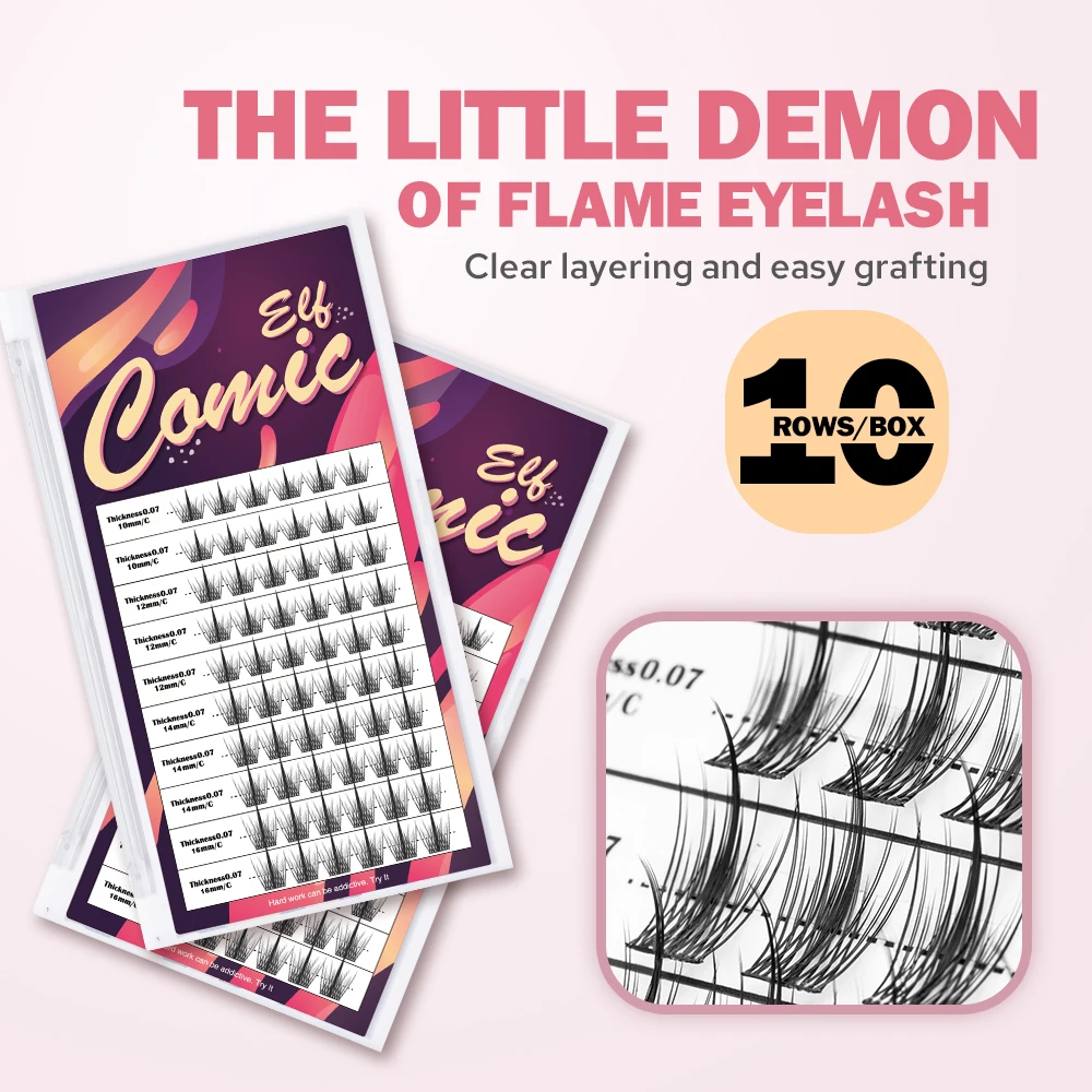 Extensiones de pestañas individuales segmentadas, pestañas postizas de fondo suave, herramientas de maquillaje diario, DIY, Natural