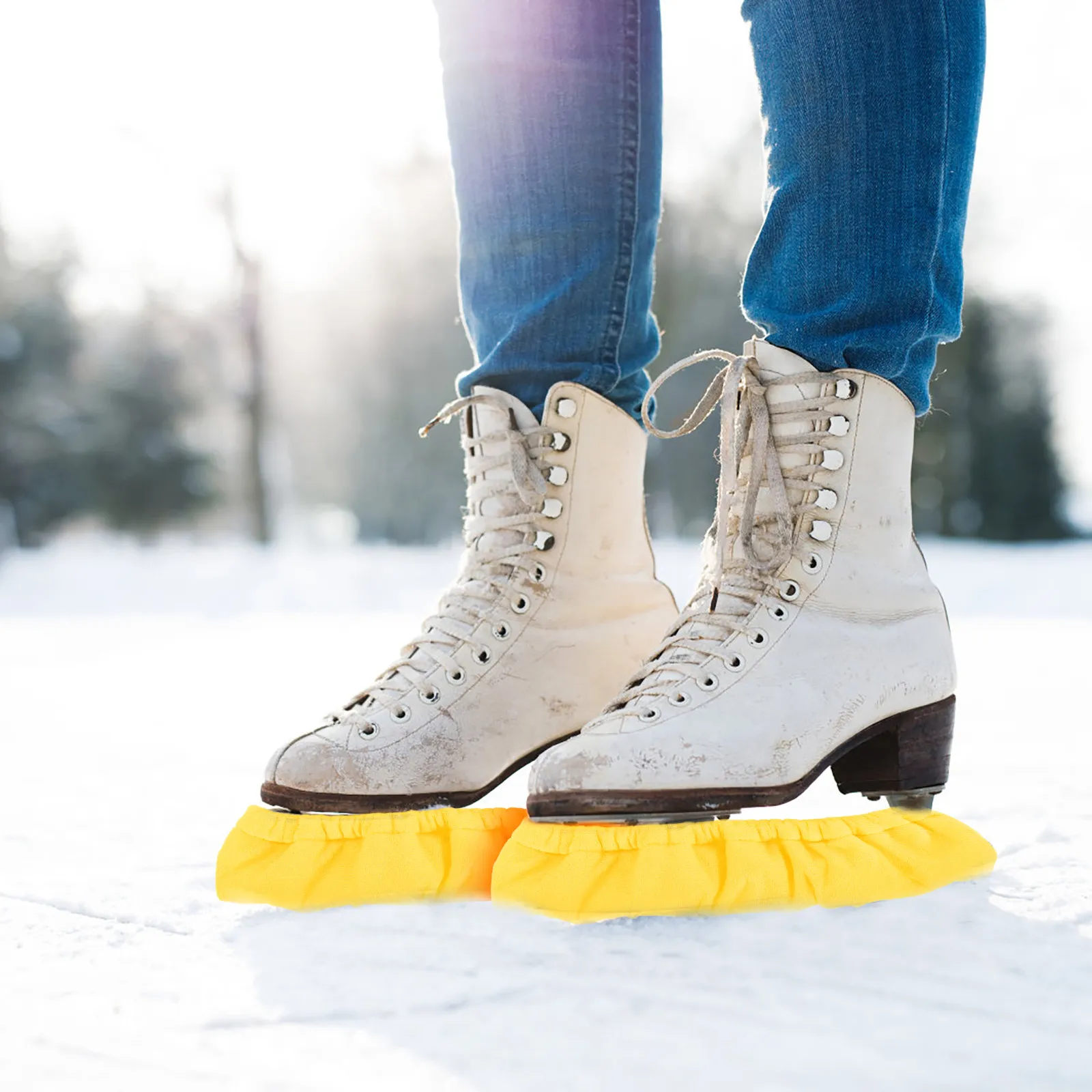 

1 Pair Skate Guards Ice Blade Protector For Ice Skates Hockey Shoes Cover Prevents Damage To Bags Portable Blade Accessory