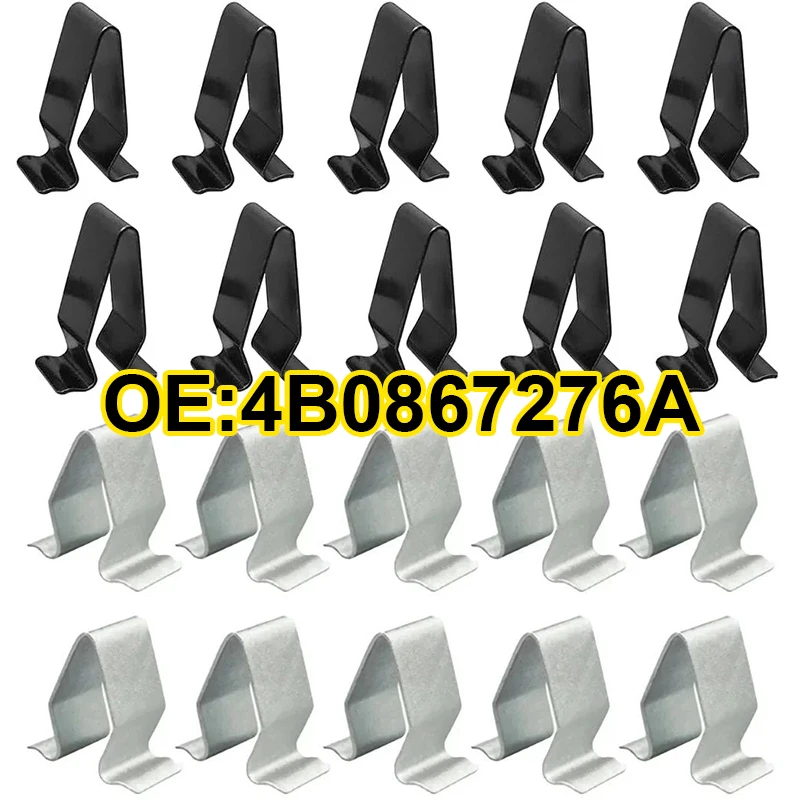 

10/20Pcs Car Door Strip Lining Metal Fastener Clips for VW for AUDI A4 A6 6 Car Trunk Tailgate Retainer Metal Clips 4B0867276A