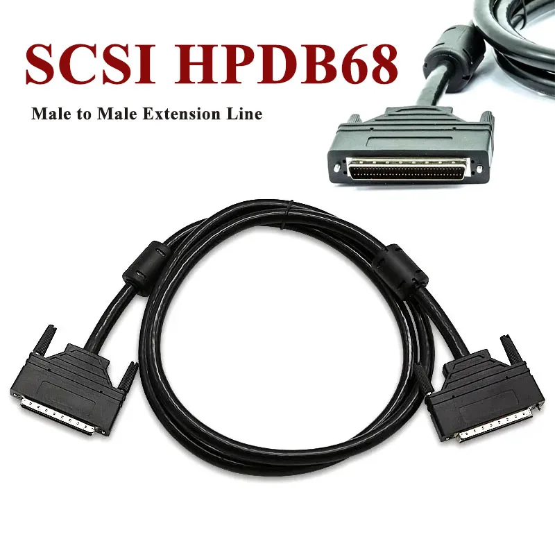 SCSI HPDB68 Male to Male Server Industrial Control Cable 68-pin Full Copper Double Shielded Wire Motion Control Card Data Cord