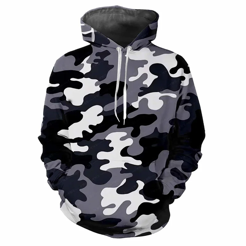 Jungle Camouflage 3d Printed Hoodie Men Spring Autumn Street Sweatshirt Loose Casual Outdoor Sports Top Long Sleeve Hoodies