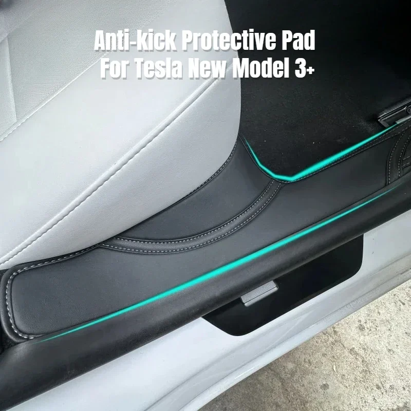 Anti-kick Protective Pad for Tesla New Model 3+ Highland 2024 Front Rear Door Sill Under-seat Pads Threshold Strip Felt Mats