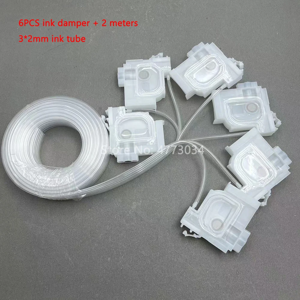 1 Set Ink Damper For Epson L800 L1300 L1455 L801 L1800 L810 L850 L101 L201 Printer Dumper Filter With Ink Tube Hose Tubiing