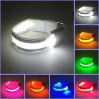 LED Sports Armband Glowing Flashing Belt Night Sporting Armband Fitness Running Cycling Flashing Reflective Glow Wristband