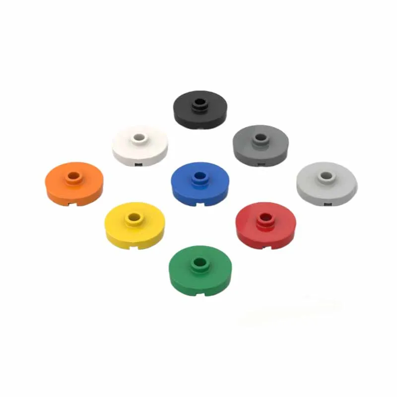 25pcs MOC compatible particles 18674 ceramic tile board round 2 x 2, with open column building blocks DIY children's toys
