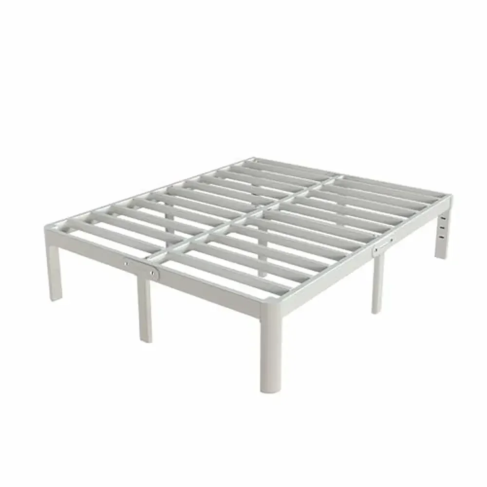 White Metal Full Size Bed Frame 16
