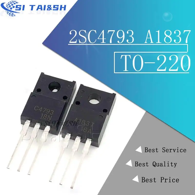 20PCS 10pair 10pcs 2SC4793 TO220 10pcs 2SA1837 TO-220 C4793 A1837 230V 1A Original and new