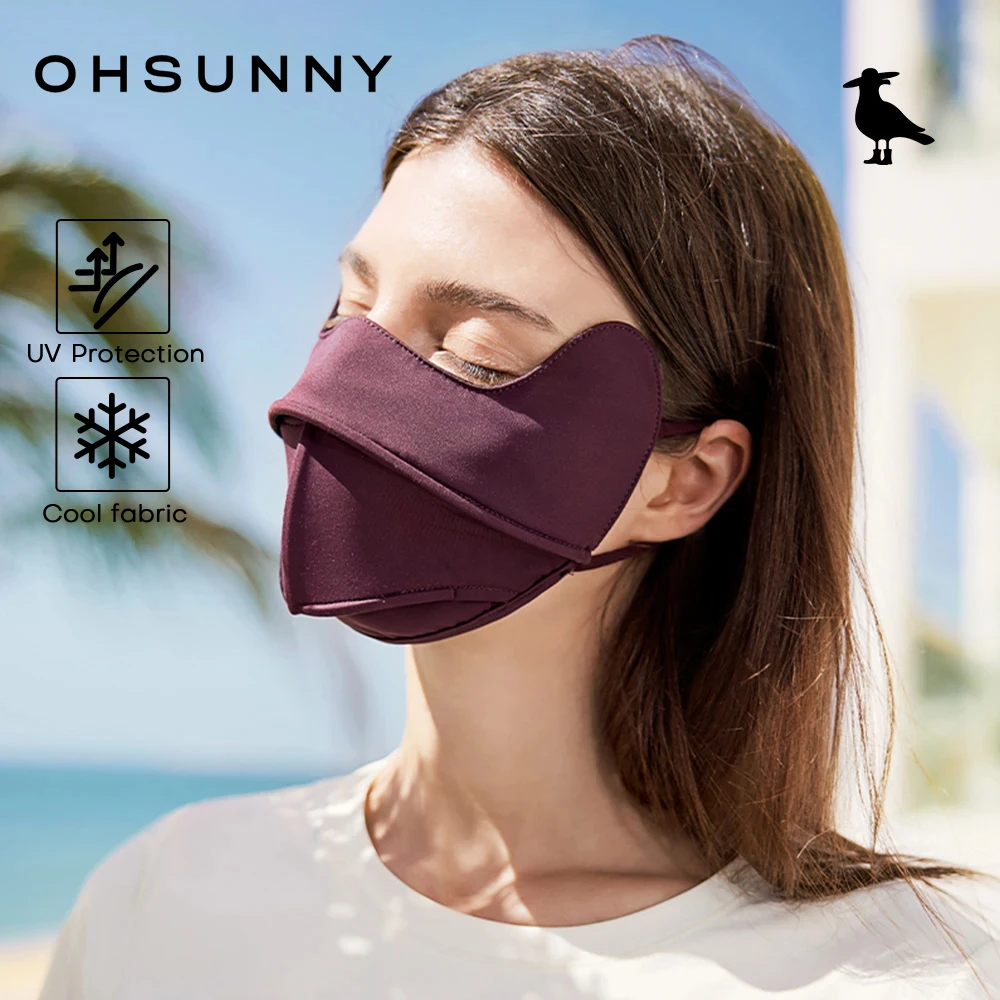 

OhSunny дышащая солнцезащитная маска для женщин и мужчин, UPF50 + крышка для лица, уличный охлаждающий шарф с УФ-защитой для езды на велосипеде, рыбалки и пешего туризма