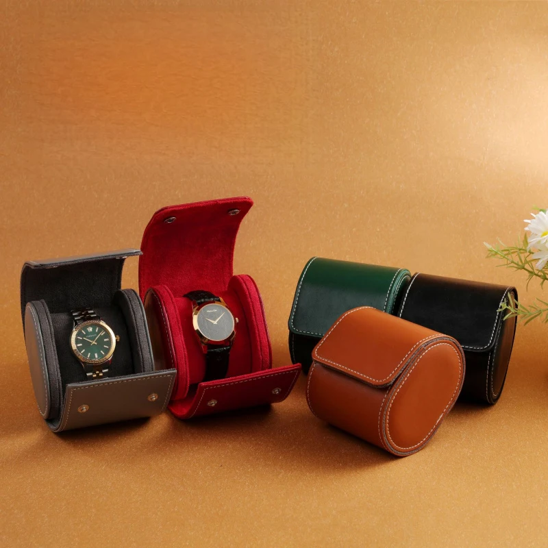 Watch Roll Storage Box Mechanical Protection Dust Proof Leather Case Luxury Watches 1 2 3 Slots Luxury Bit Travel Portable Gifts image 2