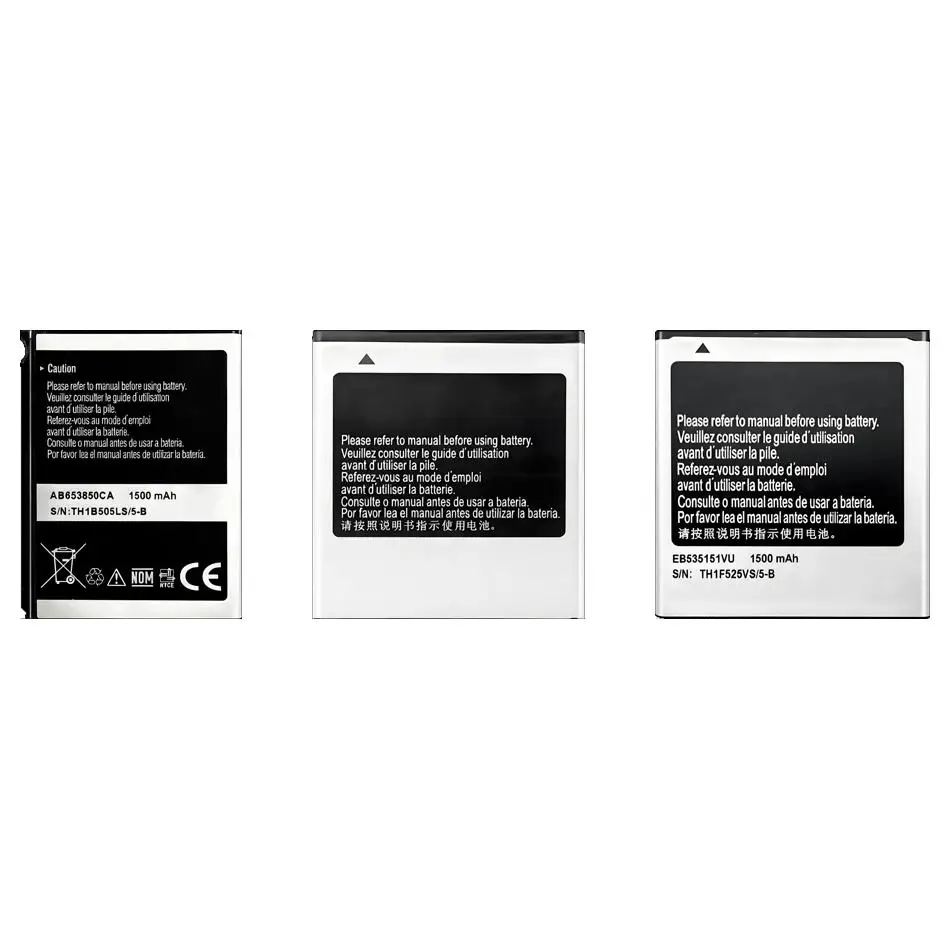 

EB535151VU AB653850CA EB575152VU EB575152LU 1500-1650Mah For Samsung Galaxy Nexus S Advance I900 I9000 I9001 I9003 Battery