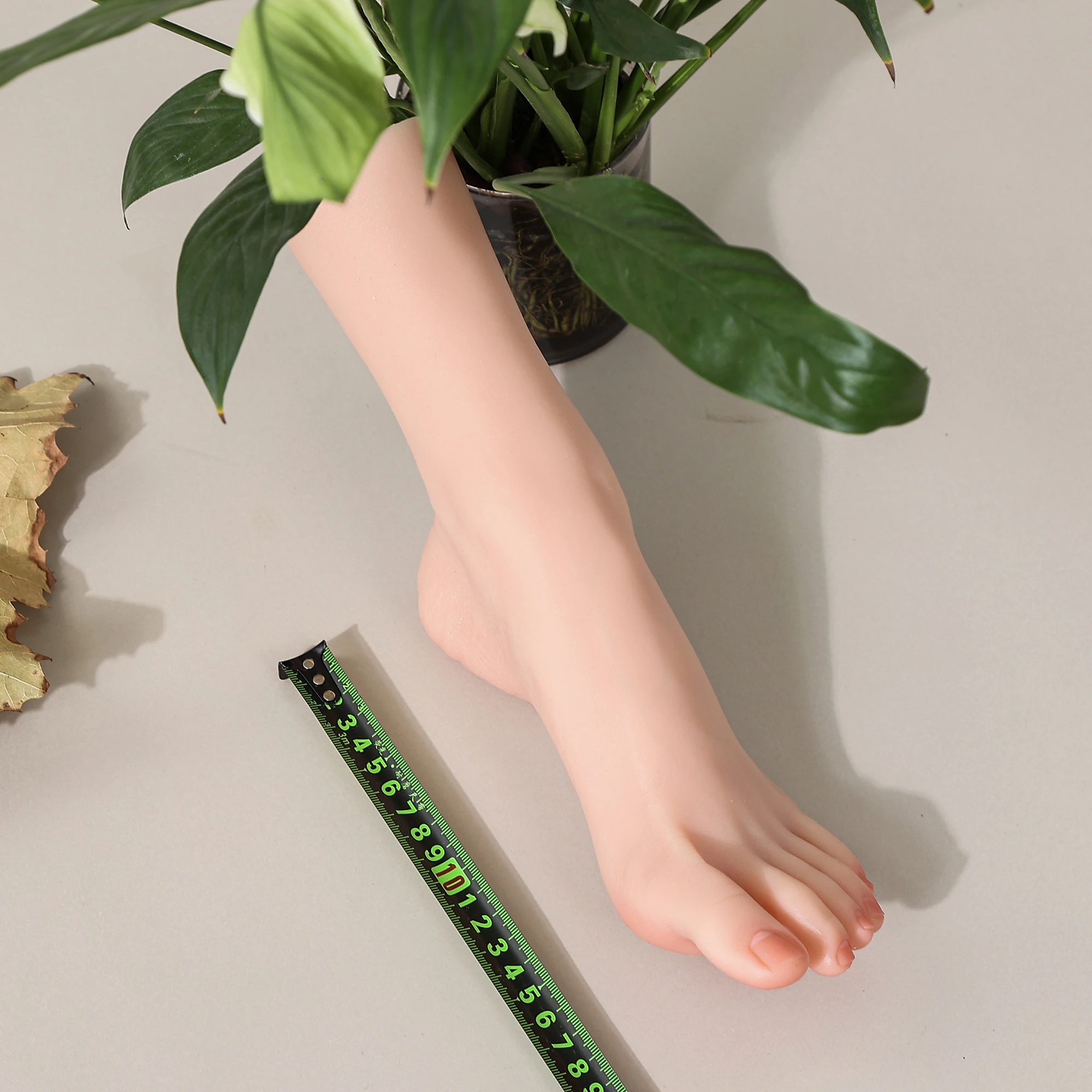 Lifelike Silicone Female Foot Model for Nail Art Simulation Fake Foot Mannequin for Fetish Footjob Shoes Sock Display Props 3725
