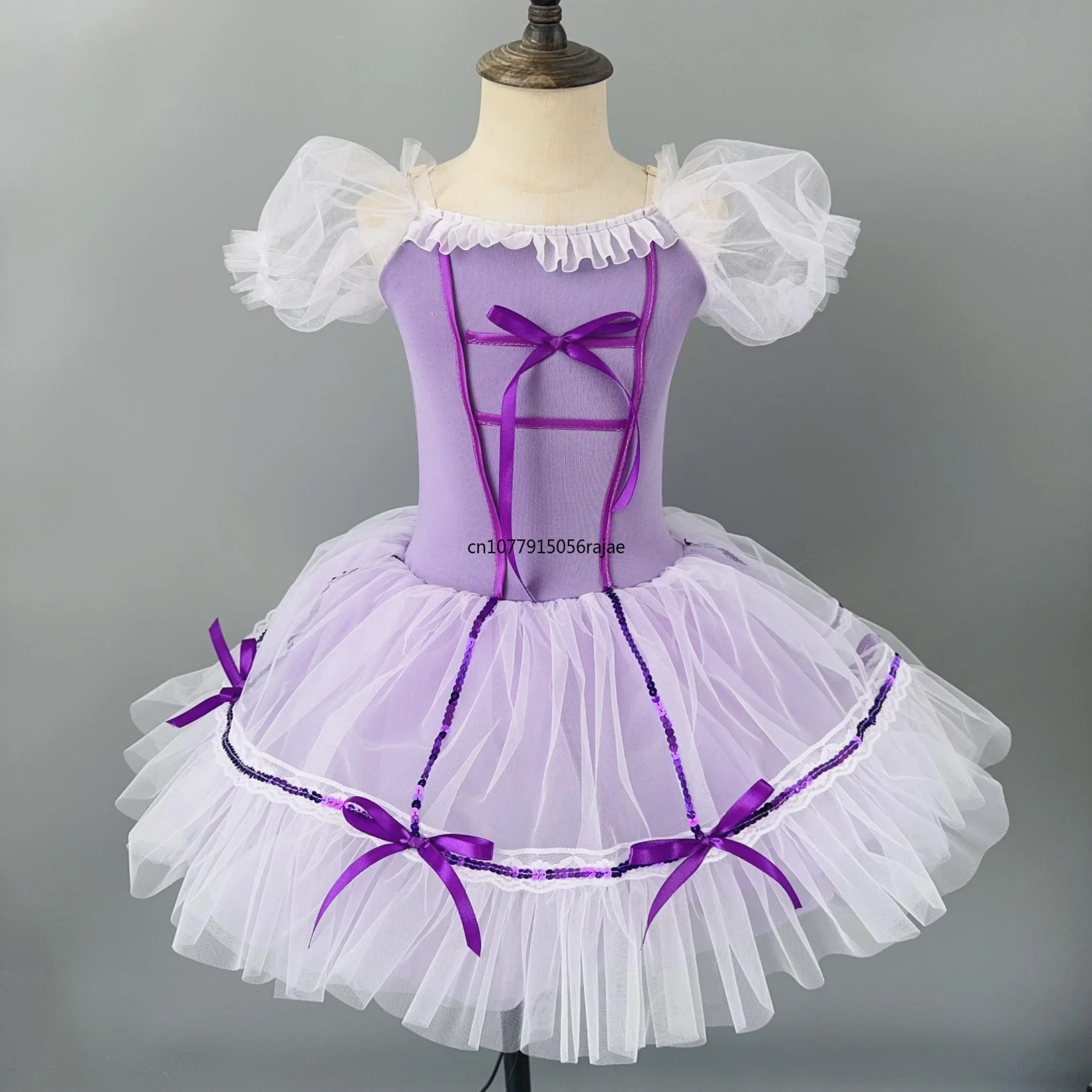 Vestidos longos com lantejoulas para meninas, vestido princesa bailarina, fantasia de dança, tutu para festa, collant para performance