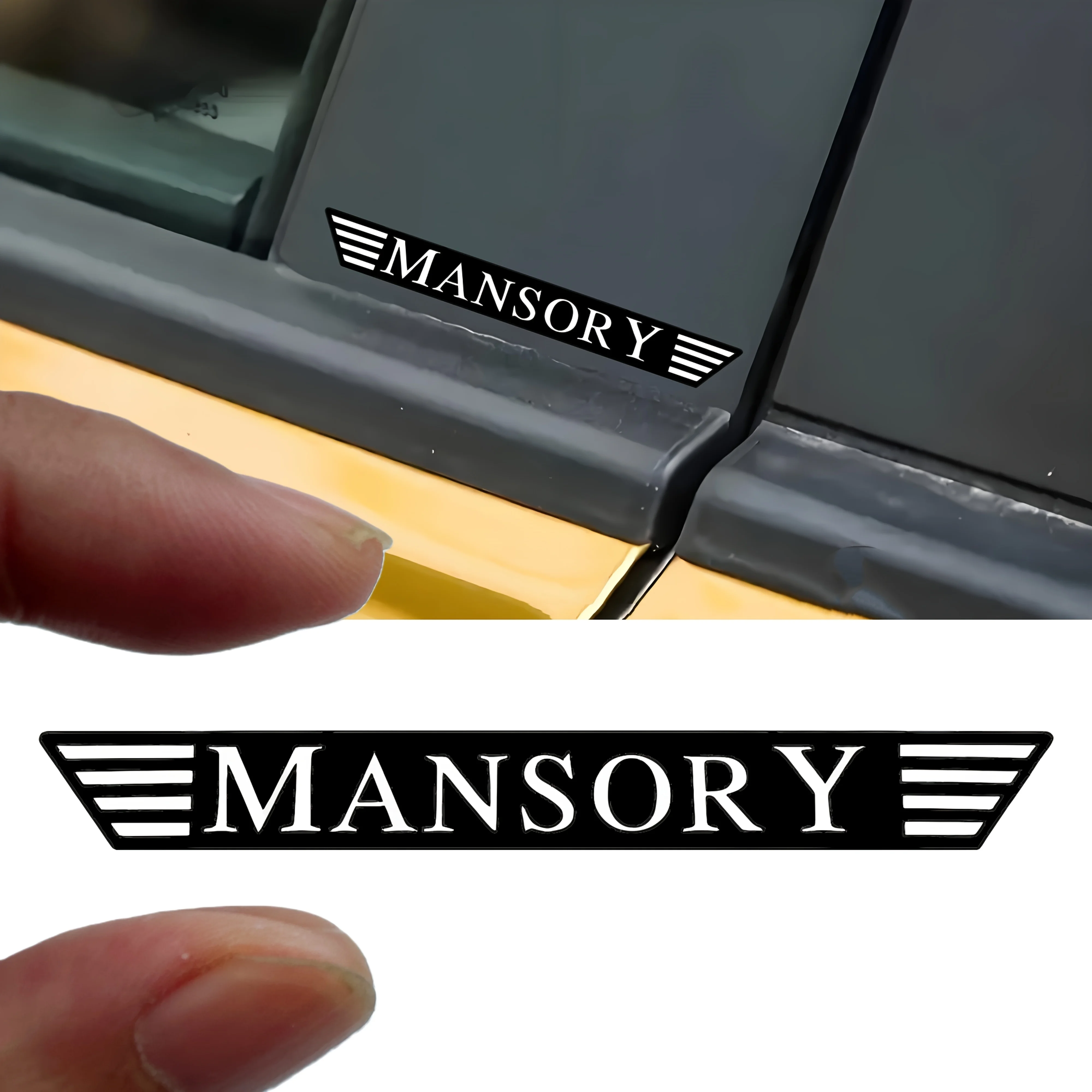 2 قطعة Autocollants Mansory pour Voiture-Emblemes de Marque Automobile en PVC Durable pour VEHicules Universels #5