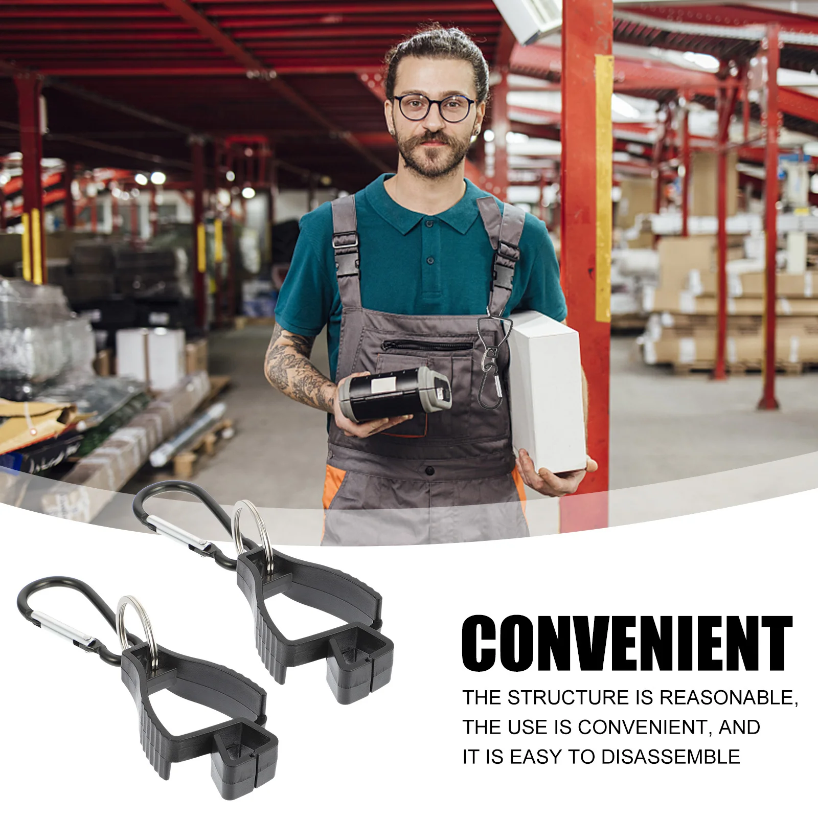 

2Pcs Belt Clip Versatile Outdoor Hooks for Work Gloves Sunglasses Towel Hanging Storage Easy Fix Multi Function