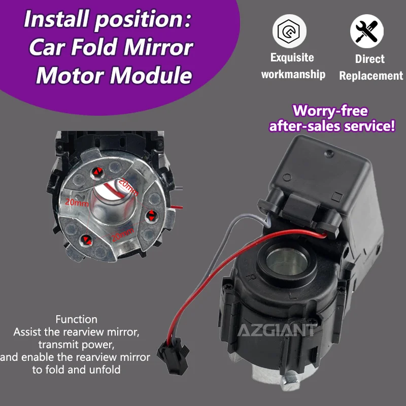 Car Wing Mirror Authentic Folding Motor Power Assembly For 2006-2009 Nissan Qashqai J10/2003-2007 Peugeot 307cc Repair