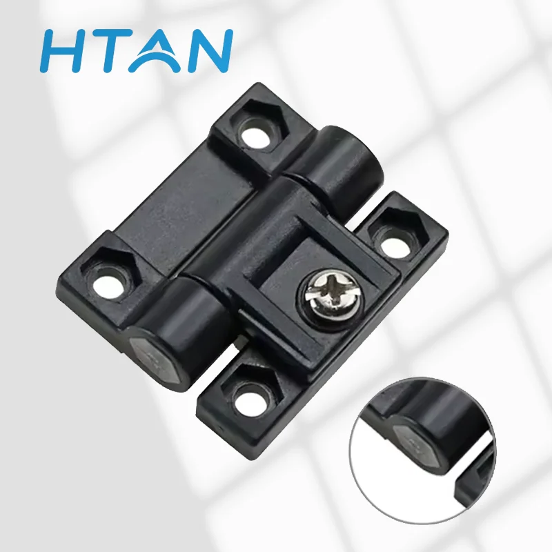 

Black Plastic Foldable Hinge Industrial Electrical Medical Equipment Box Cabinet Adjustable Torque Door Damping Hinge