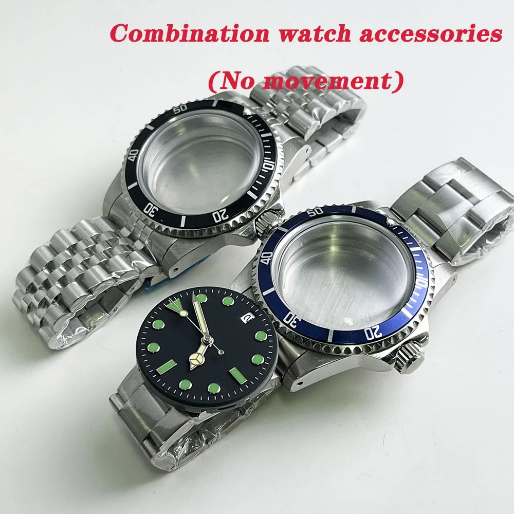 39.5 mm vintage accessory Case, strap, for NH35/NH36 movement modified stainless steel bezel one-way rotation accessory