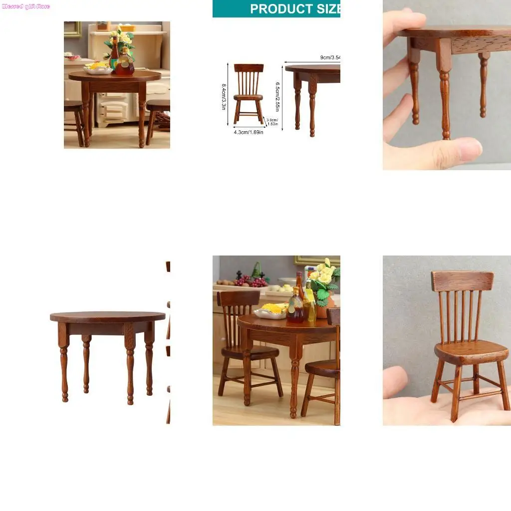 

D0JC 3IN1 Миниатюрные кукольные домики кухонные стул мебель для детской ролевой игры