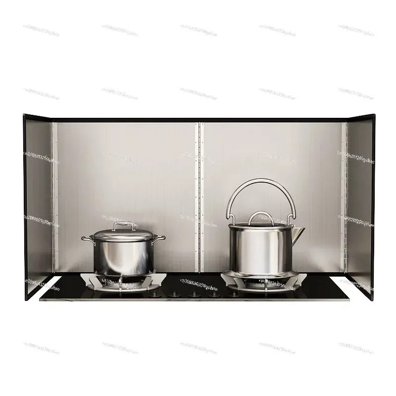 Kitchen Grease Cooker Stainless Steel Oil Proof Plate Cooking Heat Insulation Anti-splash Hot Baffle