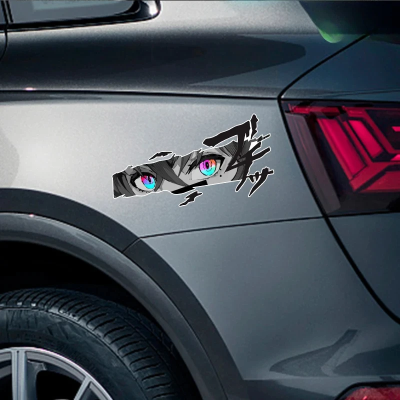 Stiker mobil tampilan animasi anime JDM penutup goresan bodi dekorasi casing komputer stiker tahan air