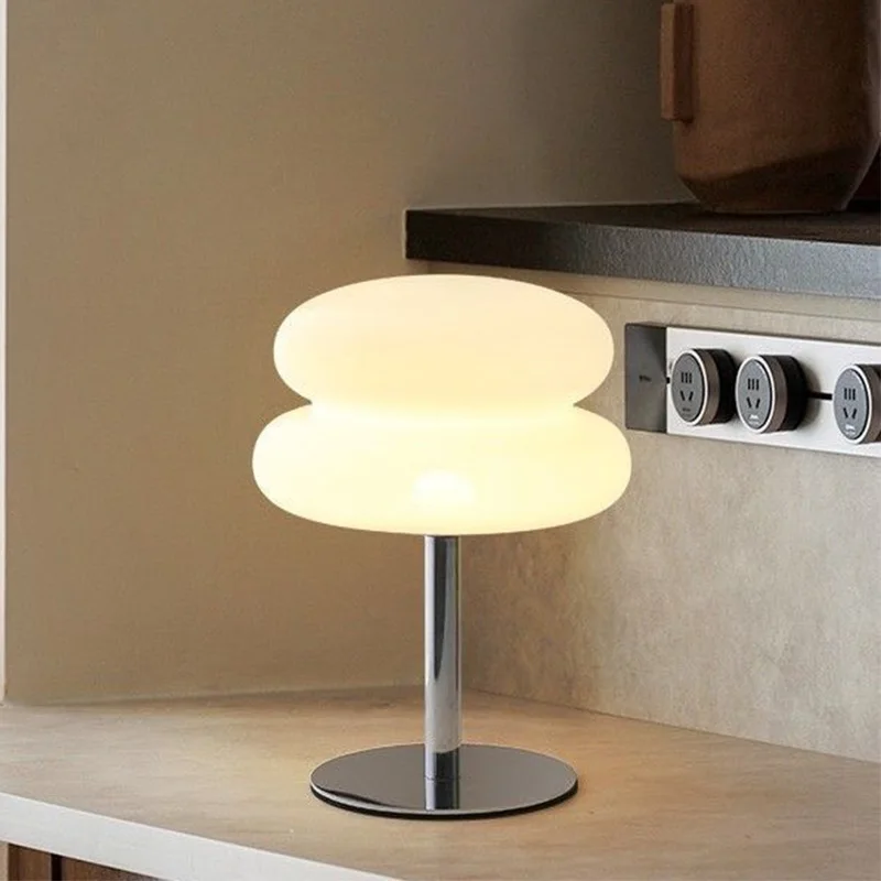 مصباح فورت محيطي من الأكريليك باللون الأبيض/الوردي بمقبس USB لغرفة النوم بجانب السرير وغرفة الطعام وغرفة المعيشة وغيرها من ديكورات المنزل